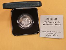 1983 Proof Deep Cameo Silver Morocco 100 dirhams