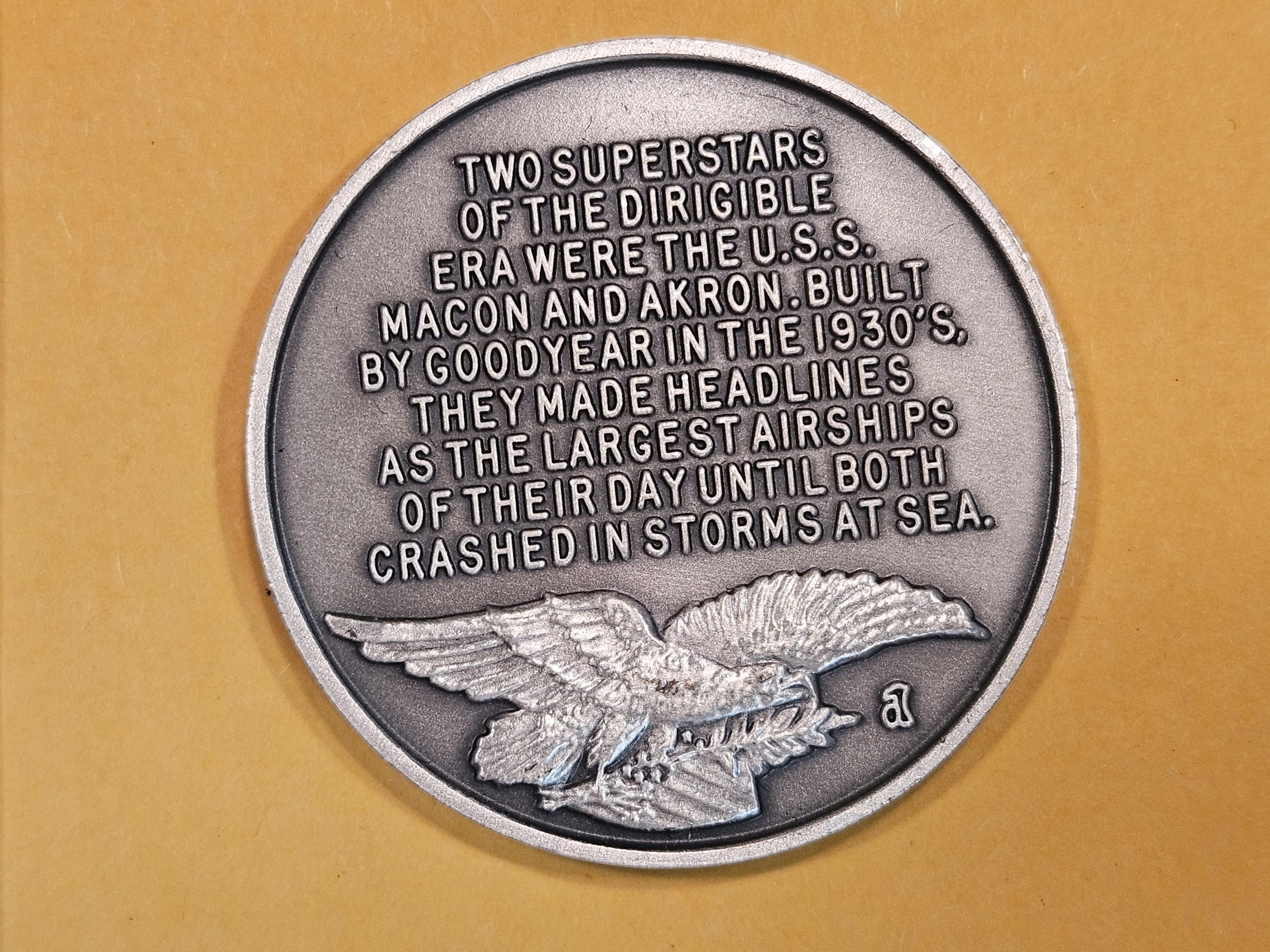 Macon & Akron Longines Symphonette .999 fine high relief medal