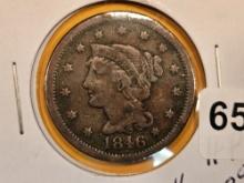 1846 Braided hair Large Cent