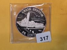 One Troy ounce .999 fine silver Proof art round