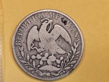 1842 Om Mexico silver 8 reales