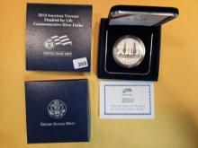 2010 Proof Deep Cameo Disabled AMVETS Commemorative silver Dollar