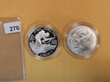 GEM BU and GEM Proof Deep Cameo 1991-1995 D-Day Commemorative Silver Dollars