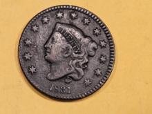 1831 Coronet Head Large Cent