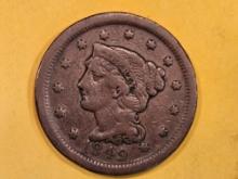 1849 Braided hair Large Cent