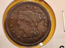 1849 Braided Hair Large Cent