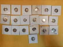 Nineteen silver Barber Dimes