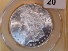 CAC 1880-S Morgan Dollar in Mint State 63