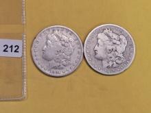 1881-S and 1886-O Morgan Dollars