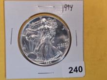 Semi-Key GEM Brilliant Uncirculated 1994 American Silver Eagle