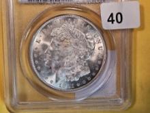 PCGS 1921 Morgan Dollar in Mint State 63