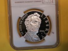 NGC 2009-P Lincoln Commemorative Silver Dollar