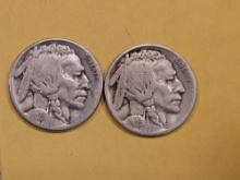 Two better 1923-S and 1923 Buffalo Nickels