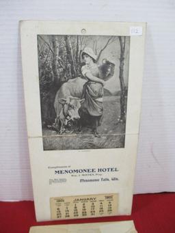 NOS Menomonee Hotel 1901 Advertising Calendar