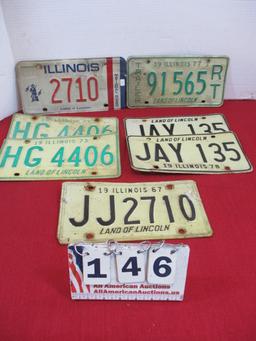 Mixed Illinois License Plates-B