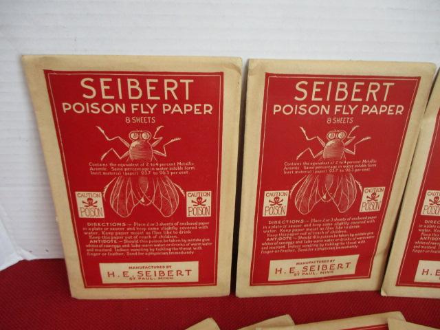 *DEALER SPECIAL-Seibert Fly Paper w/ Nice Graphic-Lot of 7