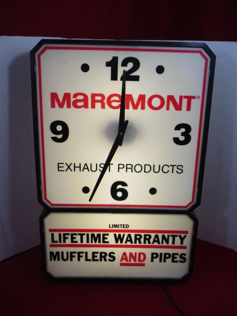 Maremont Advertising Lightup Clock