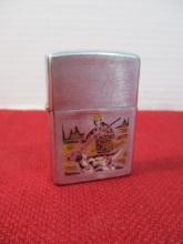 Zippo Hunter with Pointing Dog Advertising Lighter