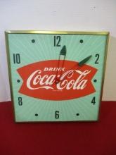 Pam Clock Co. Coca-Cola Advertising Sign