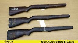 Stocks . Good Condition. Lot of 3; M1 Military Wood Stocks. . (69557)