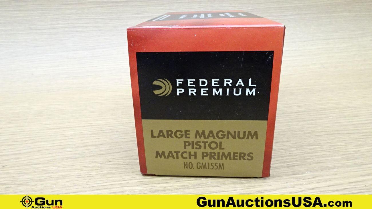 Federal Primers. 4000 Large Magnum Pistol MATCH Primers. . (69977)