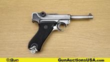 S/42 MAUSER P08 LUGER 9MM LUGER COLLECTOR'S Pistol. Good Condition. 4" Barrel. Shiny Bore, Tight Act