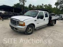 2001 Ford F250 SD Crew Cab Flatbed Truck