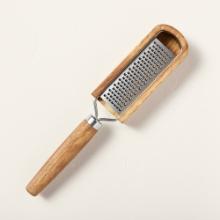 Wood & Stainless Steel Handle Grater with Catcher, Retail $7.99