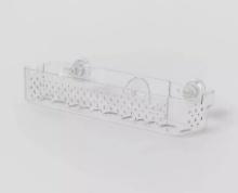 ROOM ESSENTIALS Shower Caddy Large Power Lock Suction Shelf, Clear, Retail $10.00