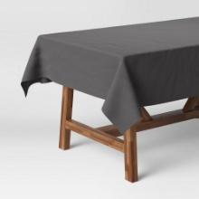 104" X 60" Solid Tablecloth, Gray, Retail $20.00