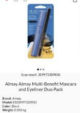 Almay Multi-Benefit Mascara & Eyeliner Duo Pack, Black, Retail $20.00