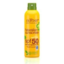 Hawaiian Clear Spray Sunscreen, SPF50, Coconut, 6 Oz, by Alba Botanica, Retail $13.00
