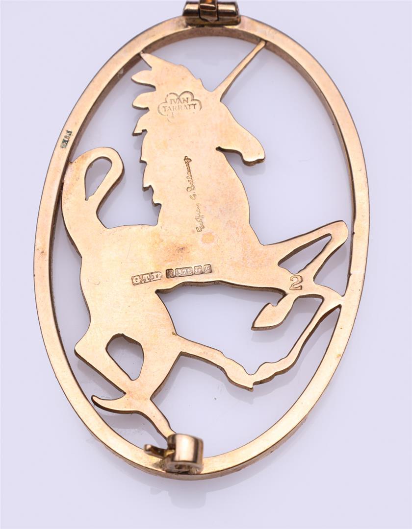 Rare Vintage Gold Unicorn Brooch