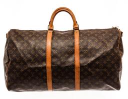 Louis Vuitton Brown Monogram Canvas Keepall Bandouliere 60 Travel Bag