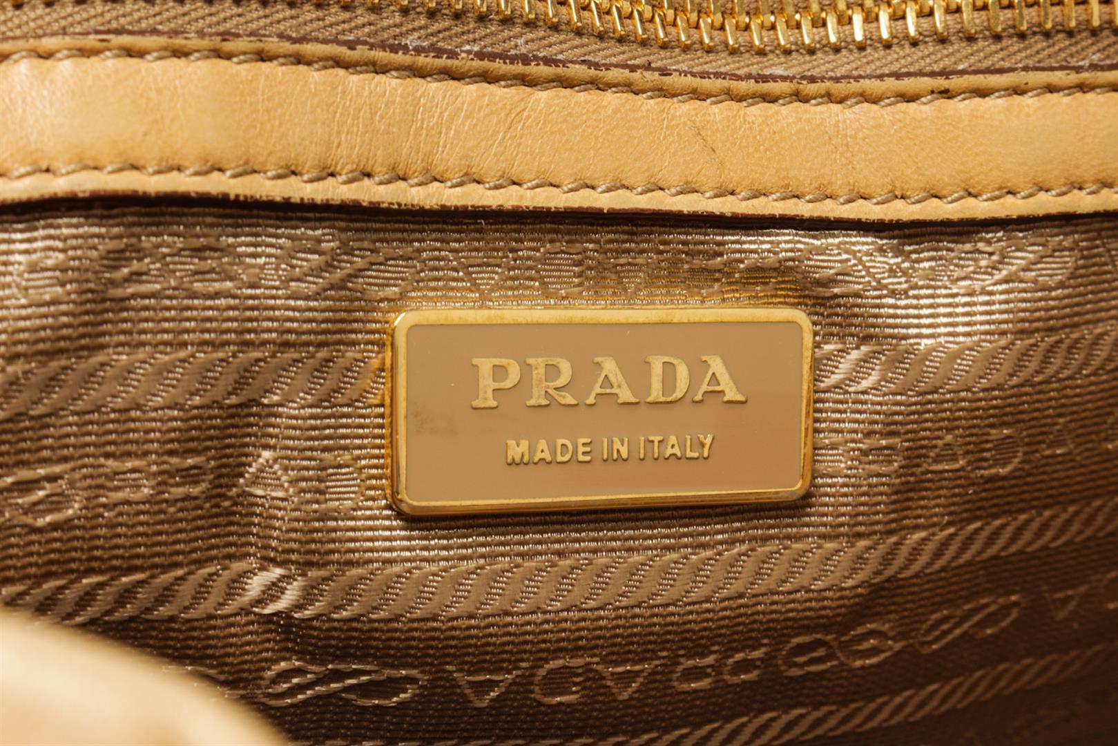 Prada Light Brown Leather Shoulder Bag