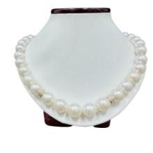 Pearl and Diamond Necklace - 14KT Yellow Gold