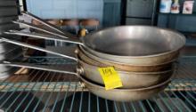 QTY. 5 - COMMERCIAL FRY PANS