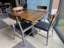 WOOD TABLE WITH 4 CHAIRS (TABLE 3 FT. X 3 FT.) X $