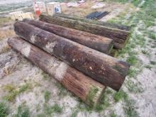 (9) Large Wooden Fence Post