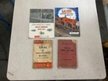 Flat of old farm and construction equipment books