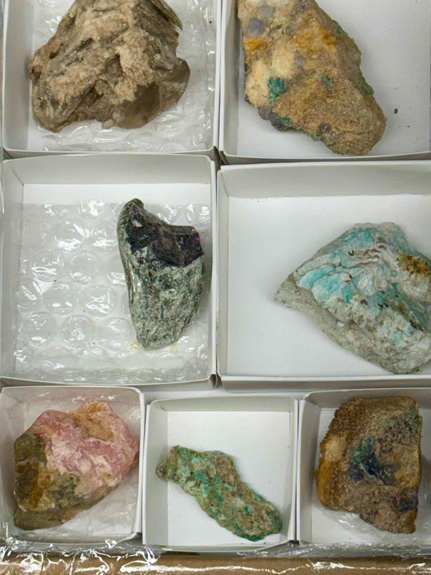 Flat of Assorted Mineral Specimens