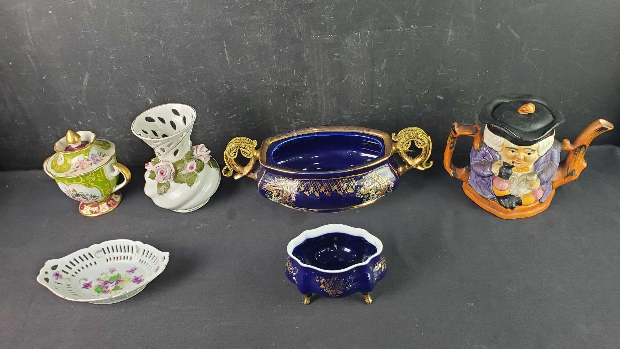 Misc. porcelain ceramic and china lot Shobhana/India Shorter/England Brody Parc/Poland more