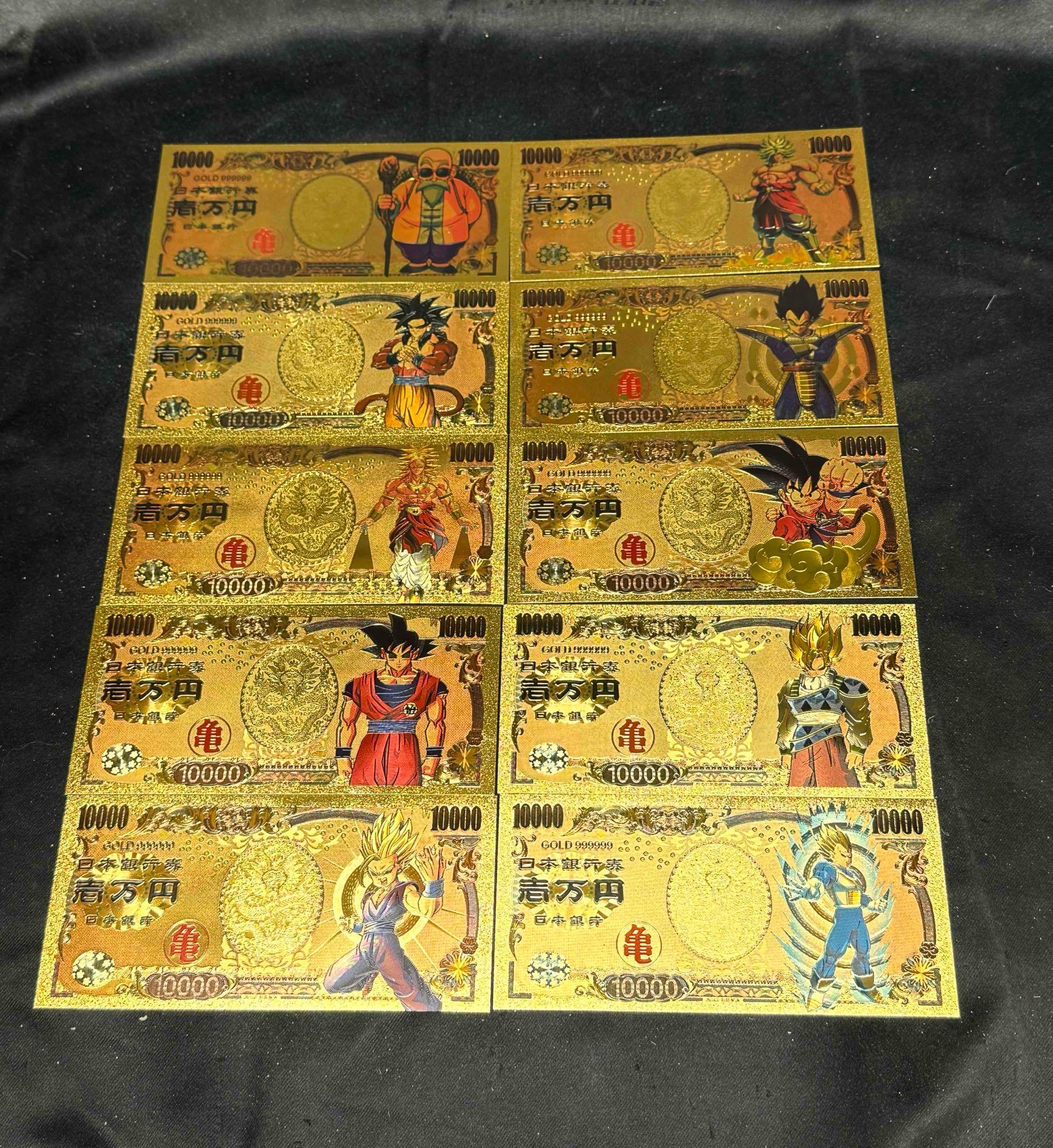 Dragonball Z Golden Bills Banknotes