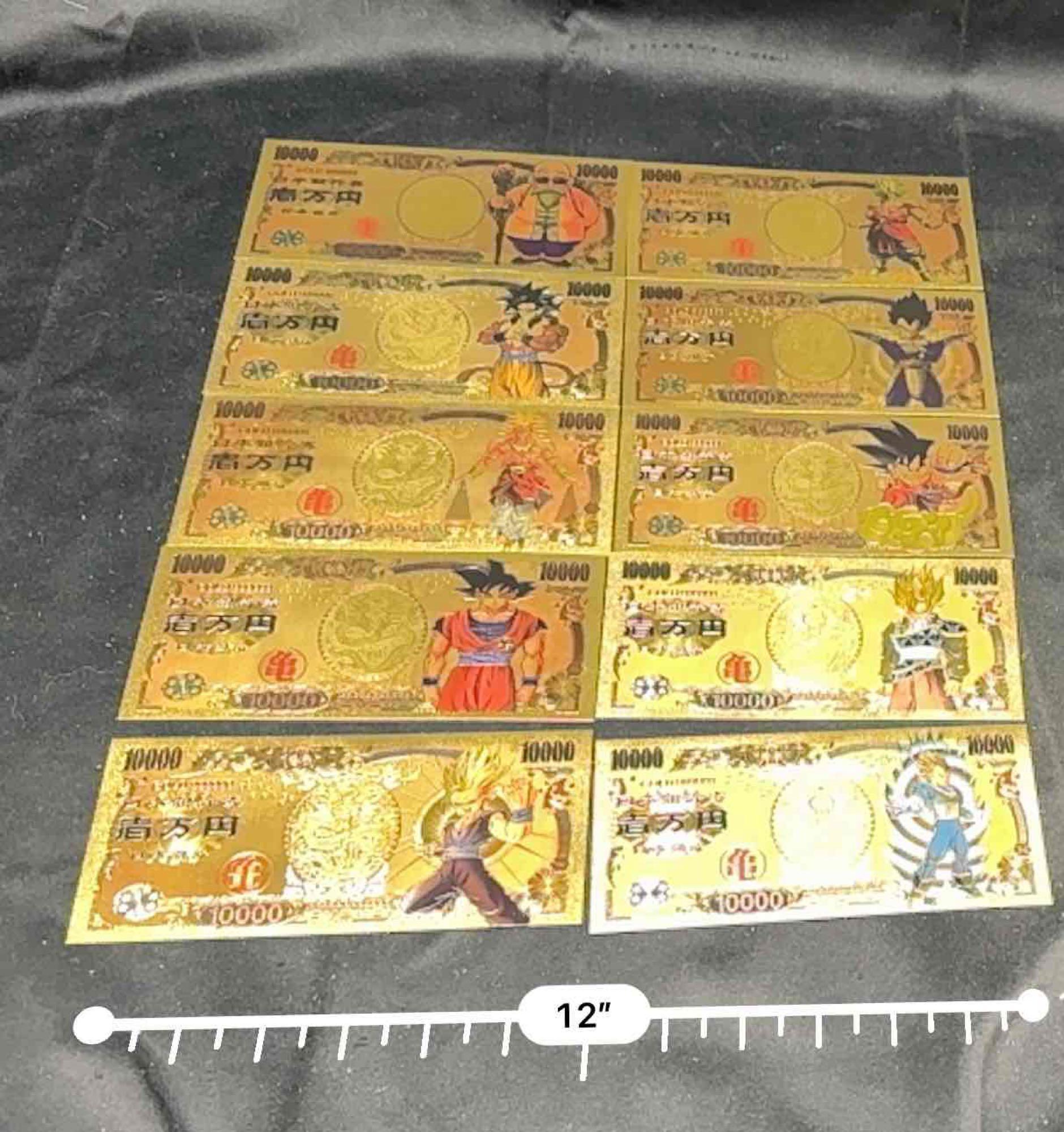 Dragonball Z Golden Bills Banknotes