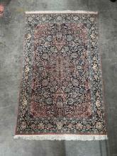 Vintage Certified 100%Silk Pile Mahal Carpet Rug
