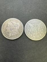 2x 1900-O Morgen Silver Dollars 90% Silver Coins