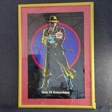 Large framed Dick Tracy movie poster