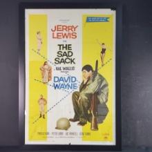 Large framed vintage Jerry Lewis movie poster