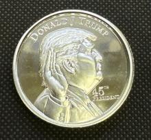 2 Troy Oz .999 Fine Silver 45th President The White House Donald Trump Bullion Coin