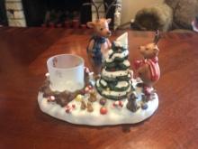 Partylite Reindeer Votive Candle Holder P8536 Porcelain Holiday Christmas Tree - New in Box